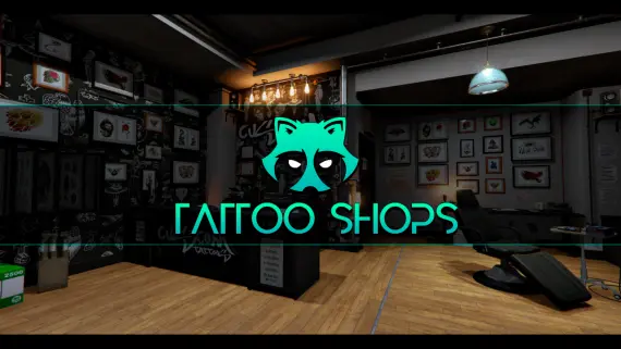 Gabz Tattoo Shops MLO - Six Tattoo Parlors for FiveM
