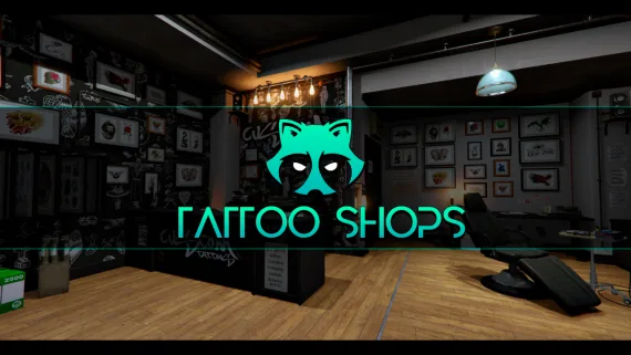 Gabz Tattoo Shops MLO - Six Tattoo Parlors for FiveM
